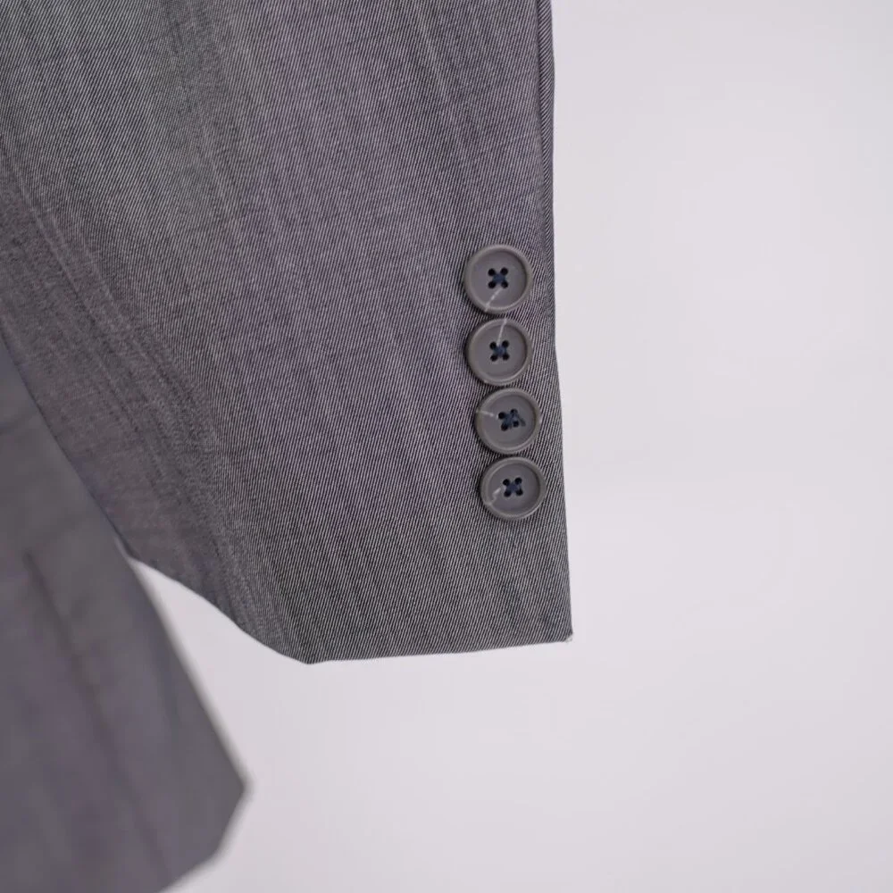 Ermenegildo Z Zegna Wool‎ Mohair Gray Birdseye 2 Button Blazer 38S / Tagged 40R